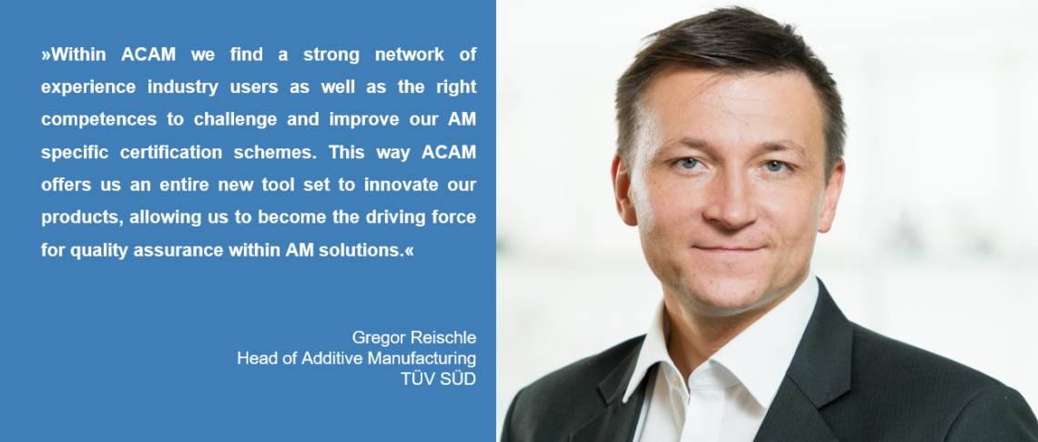 Statement of Gregor Reischle from TÜV SÜD about ACAM Membership